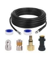 Kit de limpieza de desagües - Manguera de alcantarillado para hidrolimpiadoras a presión Kärcher K2, K3, K4, K5, K6, K7 y Lavor - 10M - Kit de limpieza de mangueras de alcantarillado - details 4