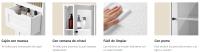 VASAGLE Mueble Baño, Armario Baño, Armario Alto, Compartimento Abierto, Puerta de Cristal, Estrecho, con Patas, Estantes Regulables en Altura, Ahorro de Espacio, Blanco Arce/Blanco Nube - details 2