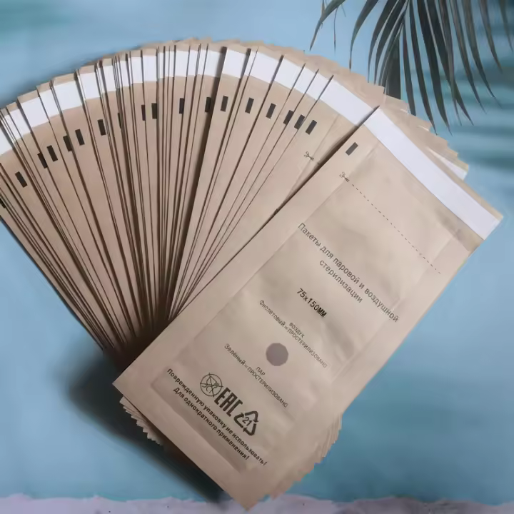 50pcs Bolsas De Desinfección Para Uñas De Papel Kraft Desechables Accesorios Para Herramientas De Arte De Uñas Máquina De Desinfección a Alta Temperatura - 1