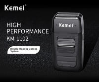 Kemei-afeitadora inalámbrica recargable para hombre, máquina de afeitar de Doble Hoja, para Barba recíproca, cuidado facial, multición, KM-1102 - details 0