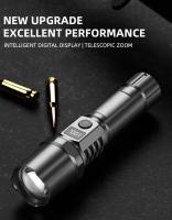 Linterna LED Recargable Alta Potencia XHP100 Con Zoom Digital Retráctil Para Camping Y Uso Exterior Luz De Mano USB - details 1