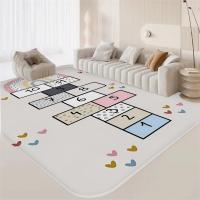 Alfombra De Entrada Con Estampado De Hopscotch De Dibujos Animados Lavable Antideslizante Para Sala De Estar Cocina Y Toilette - details 10