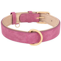 Collar De Cuero Genuino Para Perros Duradero Y Ajustable Con Colgante Suave Para Pequeños Medianos Y Grandes Razas Incluye Pitbull Pug - details 5