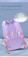 Mochila Escolar para Niños, Mochila para Niños de 20 L with Colgante para Niños de 8 a 12 Años, Mochila Escolar Liviana Impermeable de Nailon Kawaii, Rosa - details 8