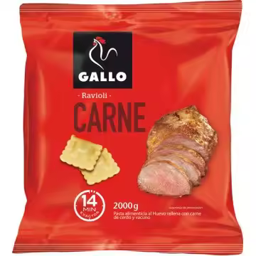 Gallo Ravioli Carne bolsa 2 Kilos - 1