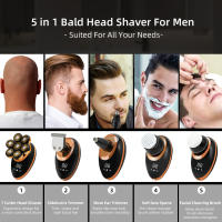 Nueva Peluca Eléctrica Para Hombres 7D Independientemente 7 Cuchillas Cabeza Flotante Recargable Impermeable Con Multifuncional Trimmer Para Hombres - details 1