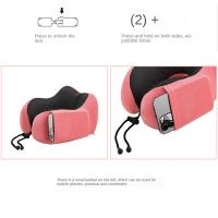 Almohada De Viaje En Forma De U De Espuma De Memoria Soporte Para Cuello Sin Bolsa De Transporte Tapones Para Los Oídos Y Máscara - details 10