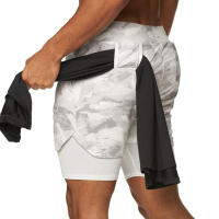 Shorts De Correr Para Hombres 2 En 1 Doble Capa Secado Rápido Deporte Fitness Short De Entrenamiento Camuflaje Talla M-3XL - details 51