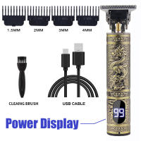Máquina De Corte De Pelo Vintage Recortadora Eléctrica Portátil Con Carga USB Rápida Trimmer Profesional Para Barbería Sin Cable - details 5