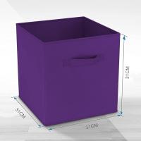Caja de Almacenaje Plegable, de 31x31x31cm, 11 Colores, Cajas organizadoras en Tela, Caja para organizar Ropa, Juguetes y Sábanas en Armarios - details 14