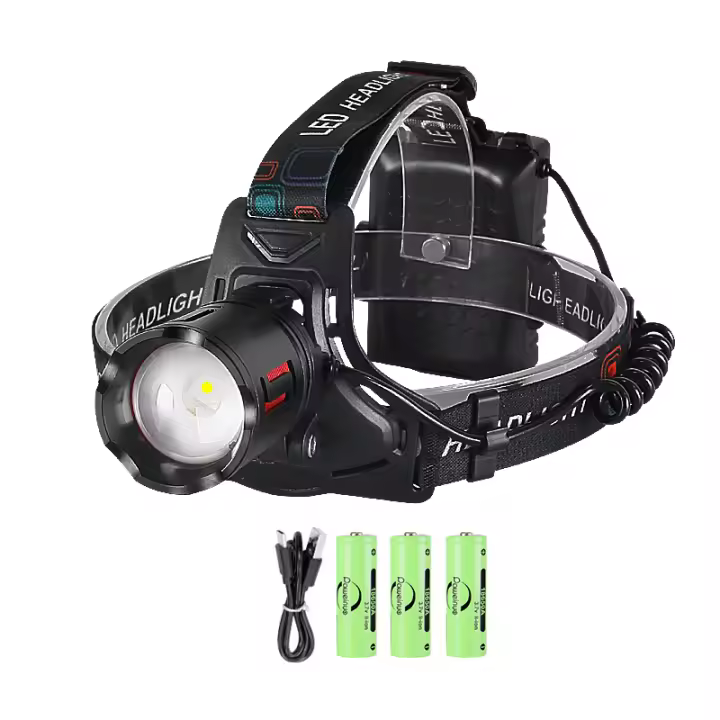 Linterna Frontal LED Ultra Potente 350000000 4000M Rechargeable Para Pesca Y Caza Con Fuente De Luz LED 18650 Impermeable - 1