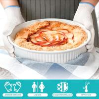 Oven Gloves Heat Resistant Hot Surface Handler Oven Mitts with Fingers, Non-Slip Double Layered Protection Kitchen Potholders- 1 Pair - details 2