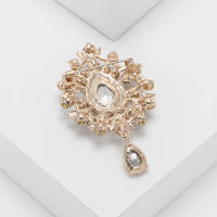 Broche De Lujo Retro Estilo Palacio Europeo Y Americano Accesorios Exteriores De Ropa Para Mujeres Material Aleación De Zinc Y Vidrio - details 13