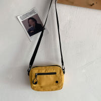 Bolso De Hombro Para Mujer Mini Estudiante Sencillo Pequeño Cruzado Casual Con Cierre De Cremallera Bolso De Mano De Lona - details 7