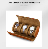 Caja De Almacenamiento Para Relojes De Lujo Vintage Portátil Organizador De Viaje Para Hombres Caja De Exhibición De Relojes De Cuero Gifting - details 1