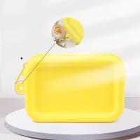 Bolso De Cosméticos Vintage De Silicona Impermeable Con Cierre De Cremallera Liso Bolso Para Auriculares Monedero Macaron Colores Para Estudiantes - details 5