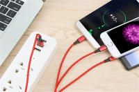 Cable De Carga USB Universal 3 En 1 Para iPhone 8 X XR 11 12 13 Samsung Moto Xiaomi Huawei Redmi Honor Tejido De Nylon Durable Longitud 1.2m - details 7