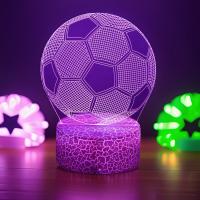 Lámpara De Noche LED 3D De Fútbol Ilusión Infantil Bola De Fútbol Táctil Decoración Para Habitación De Niños Regalo Luz De Mesa - details 6