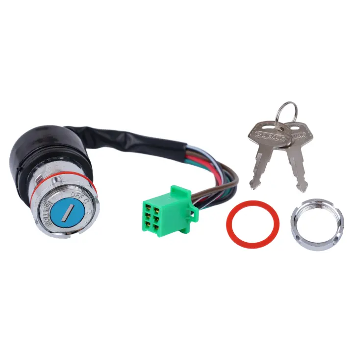 Juego De Llaves Para Encendido De Motocicleta 12V 6 Hilo Accesorios Para Bicicleta De Tierra Cerradura Eléctrica De Puerta - 1