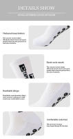 5 Pares De Calcetines De Fútbol Con Barra Media Antideslizante Y Base De Silicona Calcetines De Algodón Grueso Para Baloncesto Y Yoga Para Hombres - details 14