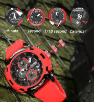 Reloj Deportivo MEGIR Para Hombres En Color Naranja Resistente Al Agua Con Cuarzo Luminoso Cronógrafo De Correa De Silicona Estilo Fashion - details 5