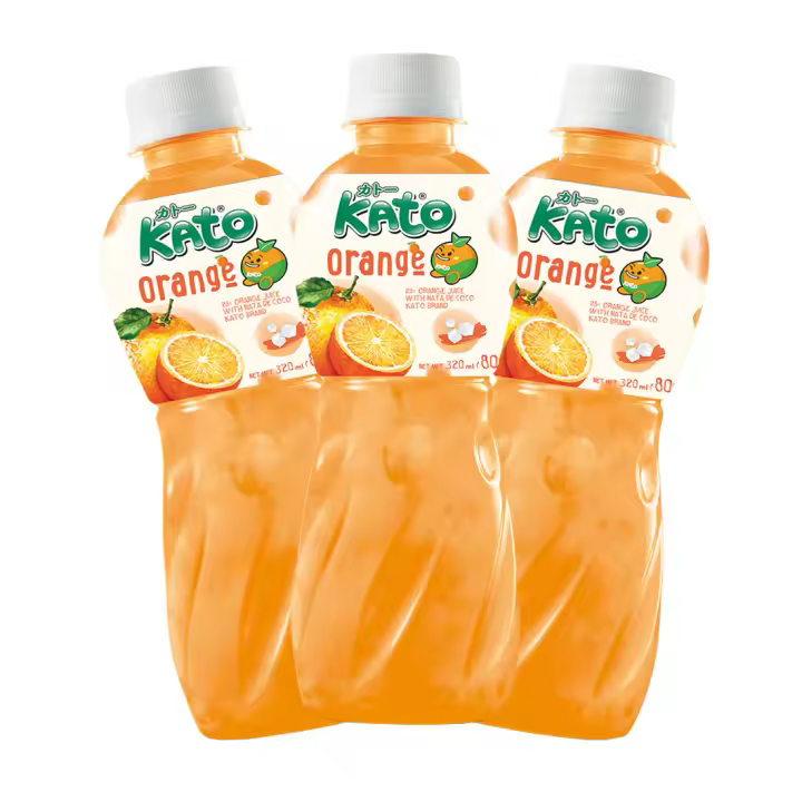 (KATO) BEBIDA DE NARANJA CON GEL DE COCO 320ML - 1