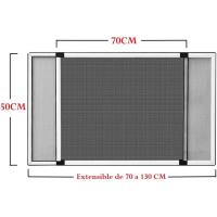 STARLEY-Mosquitera extensible de aluminio blanco, Mosquitera fija extensible color blanco adaptable a ventanas, anti-insectos (mosquitos o moscas). - details 2