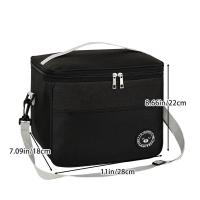 Bolsa de comida caliente para el trabajo, Viajes y picnics, Bolsa de comida para el trabajo, Bolsa De Comida y bebida caliente (Negro) - details 0