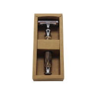 Cuchilla De Seguridad De Lujo Con Mango De Bambú Para Barbero Hombre Herramienta De Cuidado Del Cabello Y Barba Manual - details 4