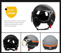Casco De Motocicleta Vintage TT&COCASCOS Con Visera 3/4 Abierto Retro Para Scooter Y Moto Abs Material Hombre Peso 1kg - details 12