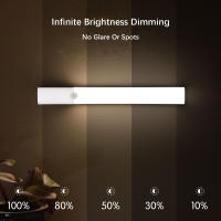 Luces Nocturnas Recargables Brillantes Con Sensor De Movimiento 3 Colores Dimmer Para Armario De Cocina Y Estante Bajo - details 0