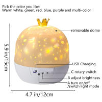 Proyector De Noche Para Niños Luz Estelar Rotativa 360° Proyector De Techo Para Dormitorio Regalos De Espacio LED Incluido Fuente De Alimentación DC Venta Individual - details 4
