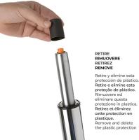 Set of 2 High Kitchen Stools, 360° Swivel, Height Adjustable Bar Stools (83-104 cm), with Backrest, Faux Leather Material, Metal Frame and Footrest, Grey - details 8