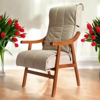 Sueña y Descansa Sillón geriátrico con brazos y manta lavable en color cerezo tapizado en beis - details 0