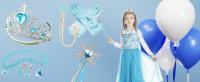 XOKOTAKI  Kit de Accesorios de Princesa, 7 Piezas: Anillo, Pendientes, Guantes, Varita de Copo de Nieve, Corona con Diadema, Clip de Pelo con Trenza Rubia para Niñas de 3 a 10 Años. - details 1