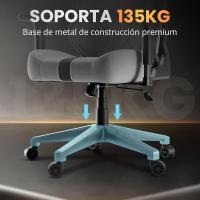 RELAXTY Silla Gaming Ergonómica de Alta Gama – Silla Gamer con Lino Transpirable, Respaldo Reclinable 160°, Reposabrazos Ajustables 4D y Base de Hierro Reforzada – Soporta hasta 150 kg - details 3