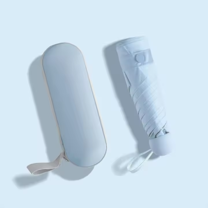 Paraguas automático y plegable de viaje 1 unid con 6 costilla fortalidos resistente a agua ligero compacto para uso diario - 1