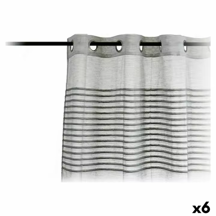 Cortinas 140 x 260 cm Gris claro (6 Unidades) - 1