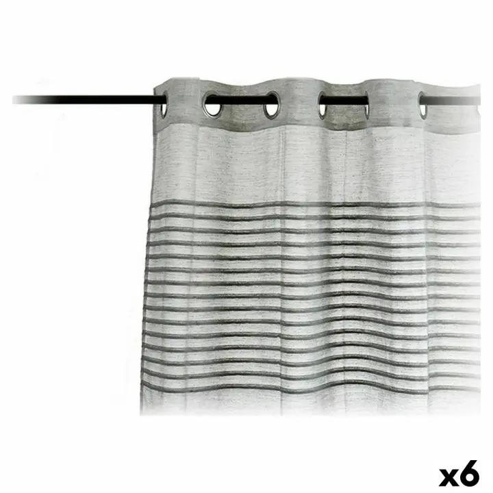 Cortinas 140 x 260 cm Gris claro (6 Unidades) - 1