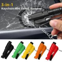 Martillo De Seguridad Para Coche Compacto 3-en-1 Rompe Ventanas Y Cortador De Correas De Seguridad Herramienta De Rescate Emergente Para Accesorios De Vehículo - details 0