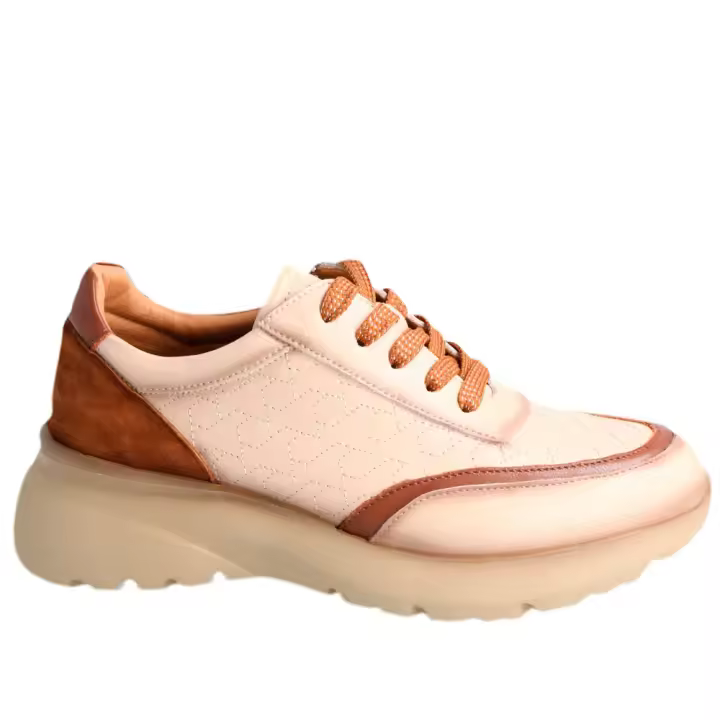 Zapato Casual Sport Piel Mujer Khloe Marín 463 Beige Negro 106030106031  MARCAS MUJER Zapatos Zapatos de sport kHLOE MARÍN - 1
