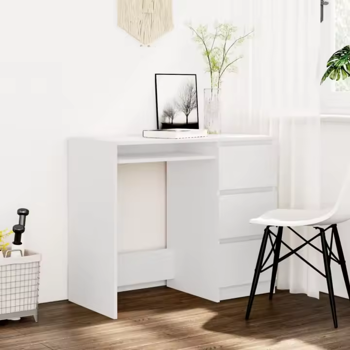 Blanco Escort 90x45x76 cm Madera Multicapa - 1