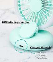 Ventilador de mano, ventilador Eléctrico portátil, badería recargable USB, Tiempo de trabajo de 3,5 a 10 horas, plegable a 90 ° - details 4