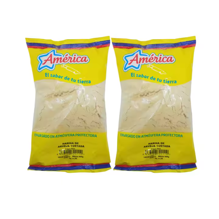 2 PAQUETE  HARINA DE ARVEJA TOSTADA 500G.AMERICA - 1