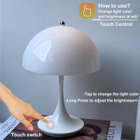Lámpara De Mesa LED Táctil Recargable Luz Nocturna Para Escritorio Iluminación De Lectura Sin Cable Para Decoración De Habitación Restaurante Hotel Bar - details 2