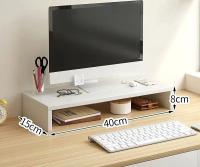 Soporte Ergonómico Para Monitor Y Teclado Organizador De Escritorio Con Almacenamiento Plástico Blanco Y Negro 12 Pulgadas - details 19