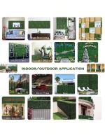 1PC Panel De Decoración De Pared Con Hierba Artificial Verde Plástica Falsa Hoja De Árbol Para Jardín Jardín Decoración De Hogar - details 1