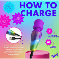 XR MINI MASAJEADOR WAND 10 FUNCIONES CARGADOR USB COLOR ARCOIRIS JUGUETES SEXUALES - details 1