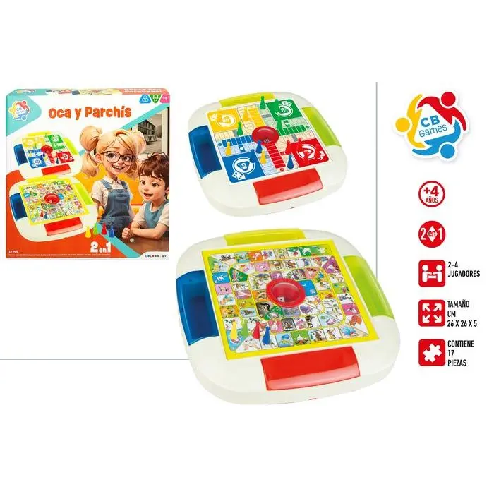 COLORBABY JUEGO PARCHIS/OCA 2 EN 1 CB GAMES JUEGOS DE MESA 5x26x26 Cms. - 1