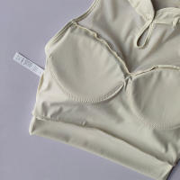 Deportiva Estilo Chino Con Almohadillas Fijas Recogidas Y Entrenamiento De Yoga Chaleco Deportivo Top De Running - details 8